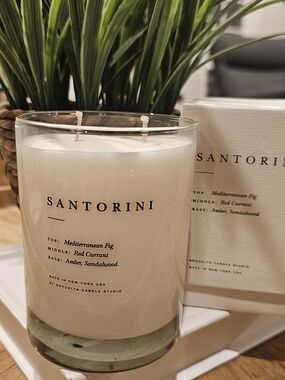 Brooklyn Candle Studio Santorini Classic 2 Wick Soy Candle Free Gift Wrap New